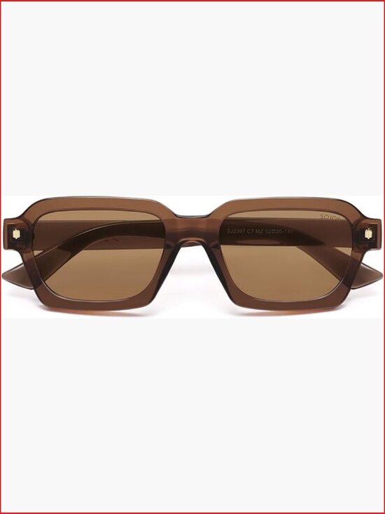 Retro Trendy Polarized Square Sunglasses with UV Protection main image 5